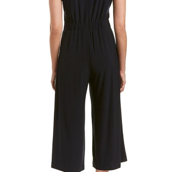 Women’s Short Sleeve Solid Stretch Knit Jumpsuit. - Picture 4 of 8